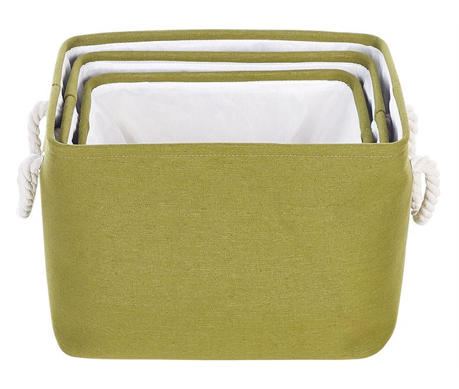 Beliani Estante de baño pequeño DARQAB Verde