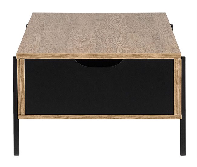 Beliani Mesa de centro BLACKPOOL 59x107 Marron