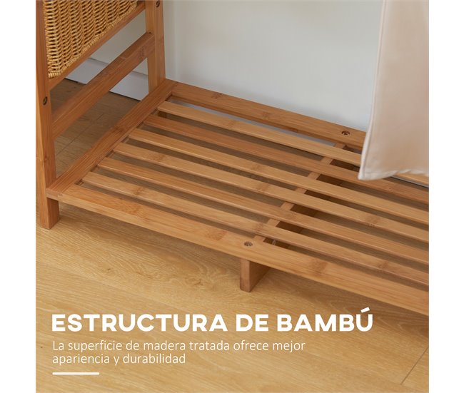 Perchero de Ropa Bambú HOMCOM, hogar - muebles de recibidor Marron