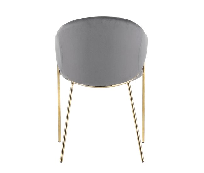 Silla Elegan Terciopelo Gris