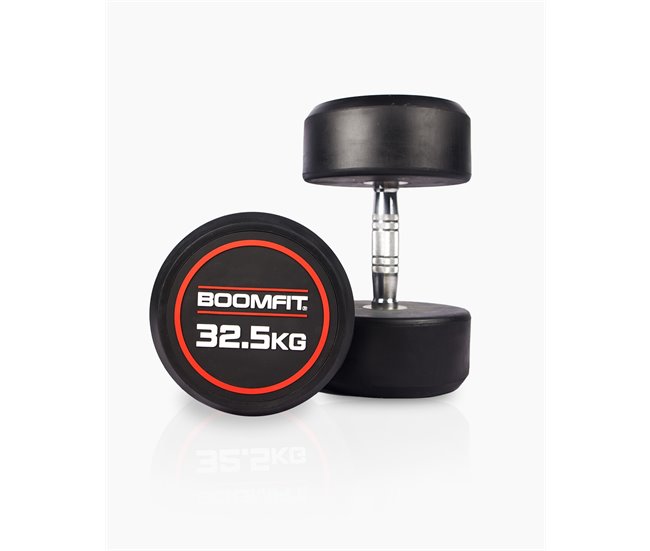 Mancuernas Redondas 32,5Kg (Pareja) - BOOMFIT Negro