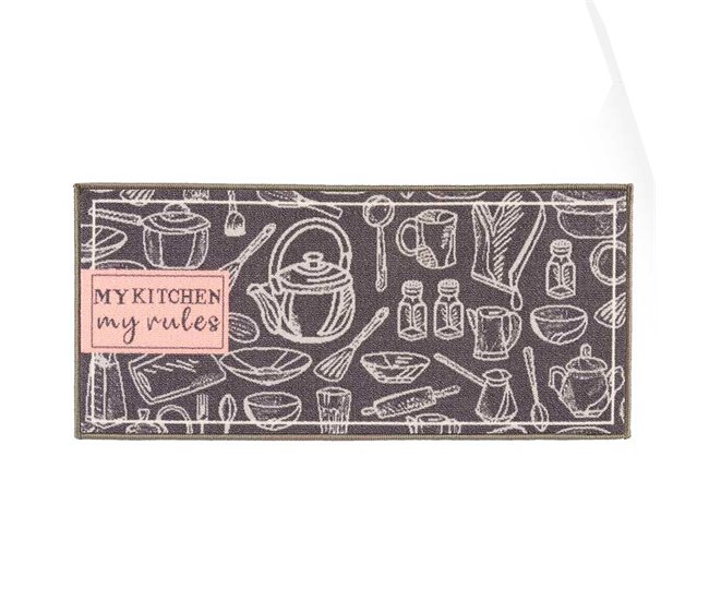 Alfombra multiusos my kitchen colección KINVARA Gris