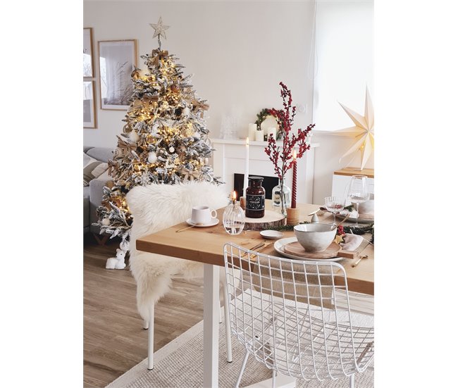 Beliani Árbol de Navidad BASSIE Blanco