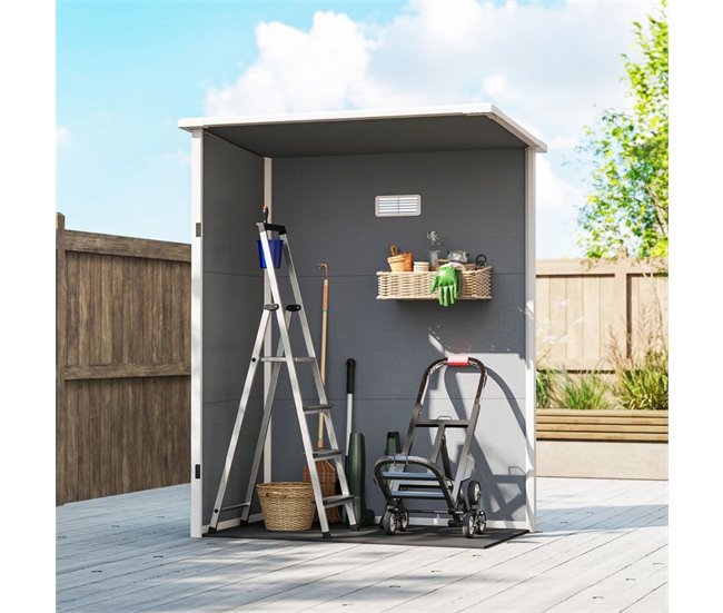 Caseta de Jardín PP, Aleación de Aluminio Outsunny Gris