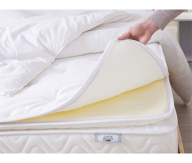 Beliani Colchón de muelles con funda extraíble LUXUS 