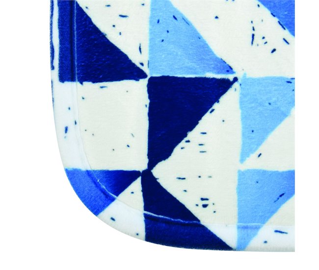 Alfombra De Baño Microfibra 75x45 Azul