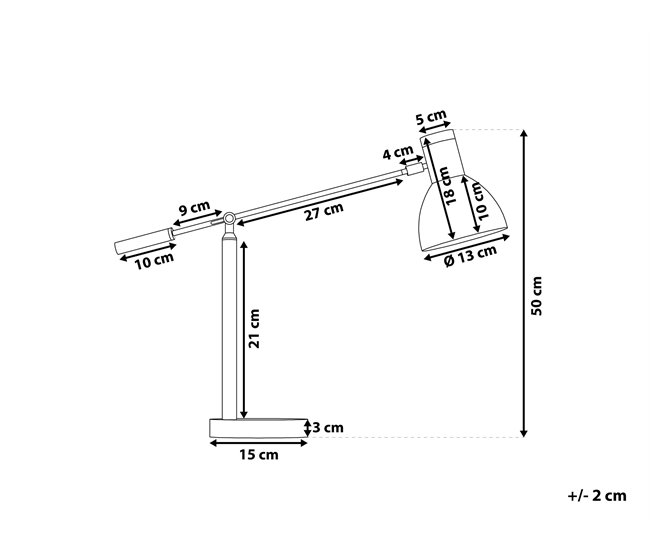 Beliani Lámpara de mesa PECKOS Blanco