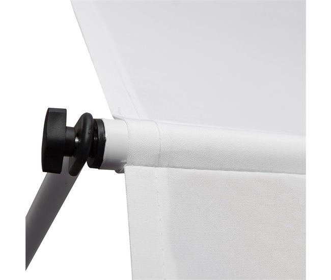 Toldo Manual Retráctil Metal, Aluminio, Poliéster Outsunny 300x150 Blanco