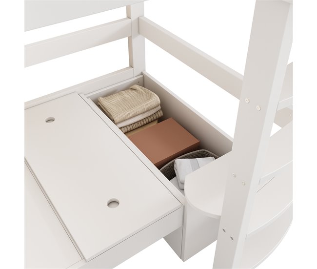 Cama alta para niños Blanco