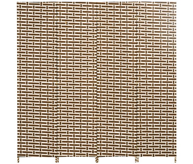Biombo Separador Cuerda de Papel, Madera de Pino HOMCOM Multicolor