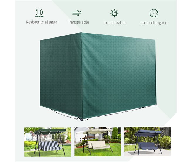 Funda Protectora para Columpio PE Outsunny Verde