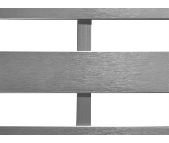 Beliani Banco Aluminio SALERNO 142x70 Gris