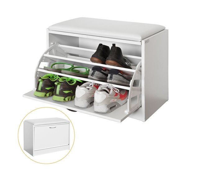 Banco Zapatero FSR16-W SoBuy Blanco