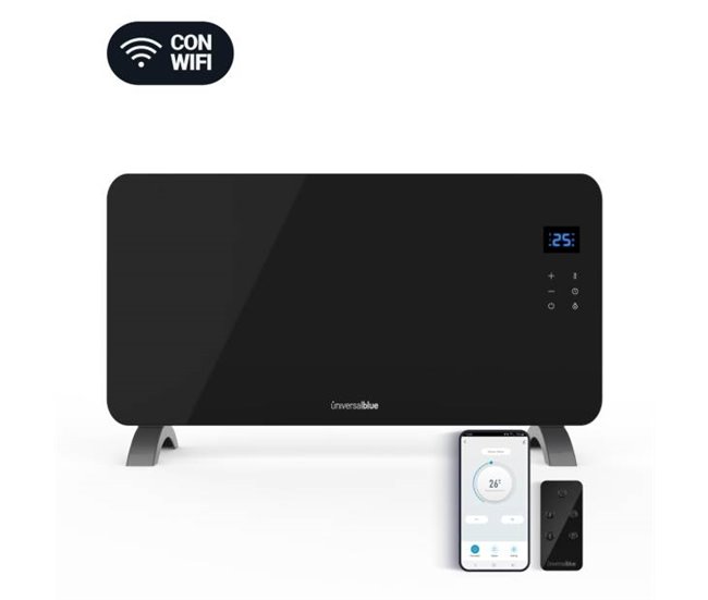 B Panel Calefactor de Cristal W con WiFi | UNIVERSALBLUE Blanco