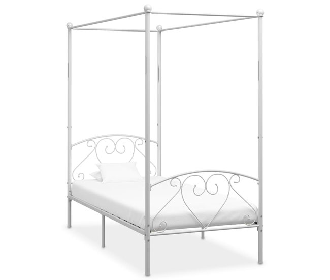 Estructura de cama con dosel metal 