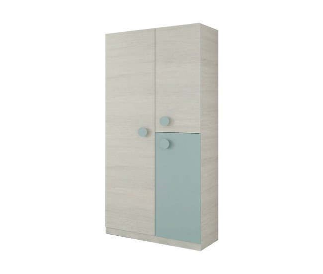 Armario 3 puertas efecto madera Gris