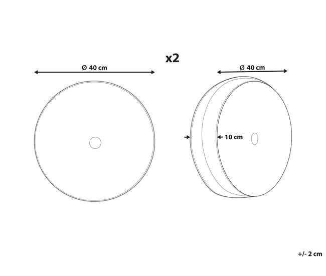 Beliani Cojín decorativo UDALA 40x40 Azul/ Verde