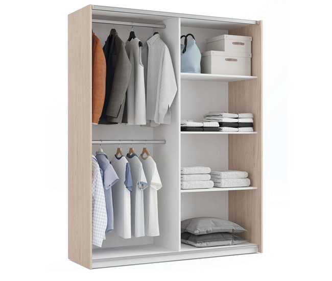 Armario Dormitorio Onix Habitación Blanco/ Madera