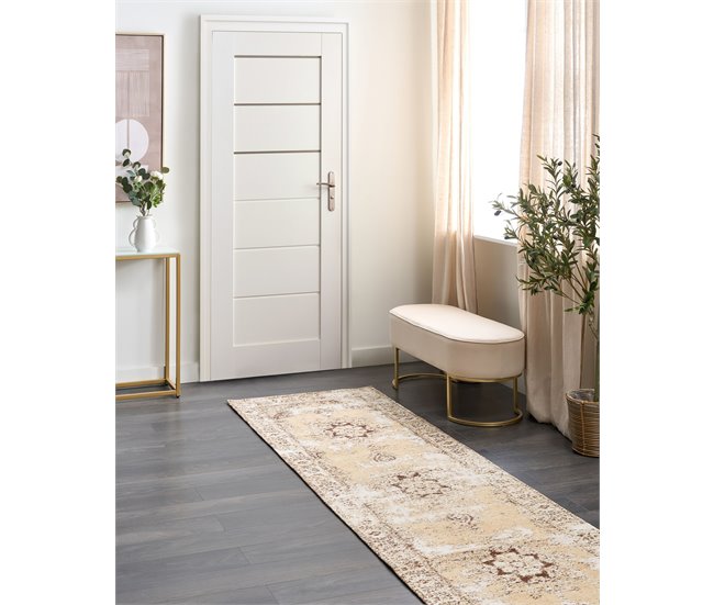 Beliani Alfombra de pelo corto ALMUS 80x300 Beige