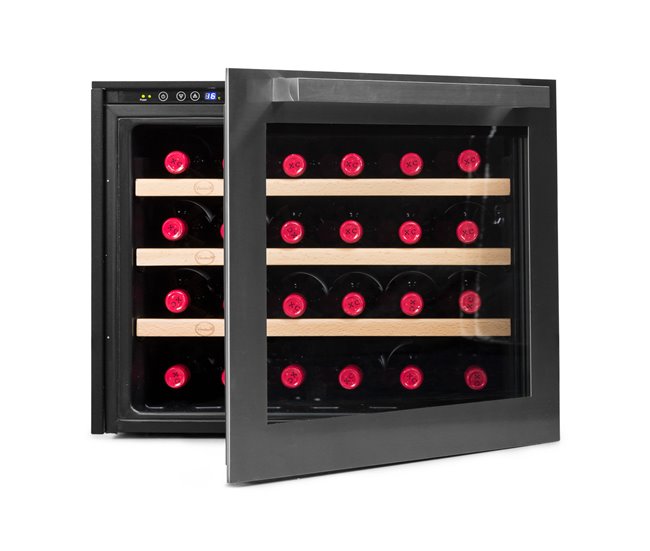 Vinoteca 24 botellas Vinobox 24 Design I Integrable Mono temperatura Negro/ Gris