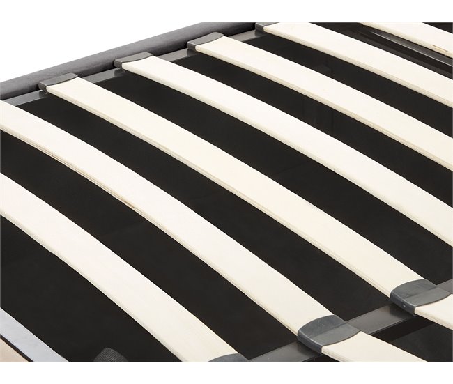 Beliani Cama con almacenaje Terciopelo LUBBON 210x217 Gris