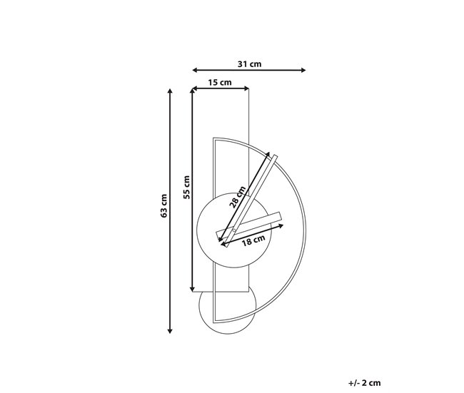 Beliani Reloj de pared CEVINS Gris Claro