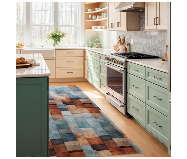 Acomoda Textil – Alfombra de Cocina. (Patch) 200x52 Multicolor