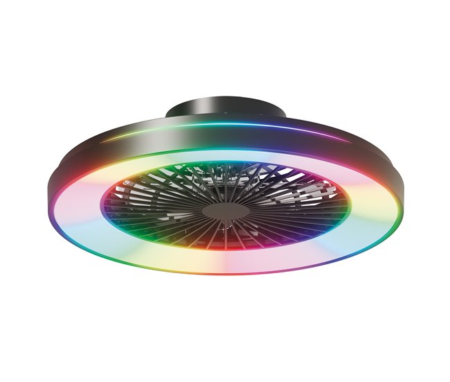 Ventilador techo CALIX retractil led motor DC Negro
