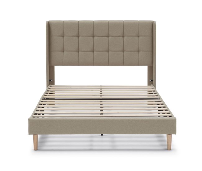 Estructura de Cama tapizada Esther 90x190 Beige