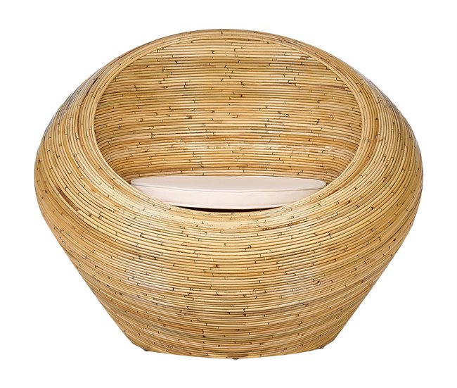 Beliani Conjunto de jardín Ratán MAIORI Natural