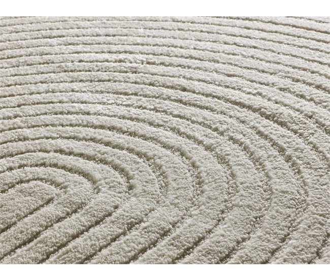 Alfombra con relieve y diseño geométrico VERONA - ATTICGO 120x170 Crema