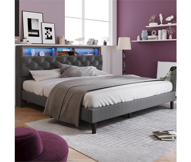 Camas de matrimonio Gris