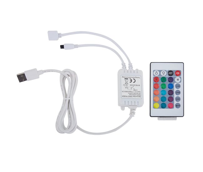 Estructura de cama con LED cuero sintético 180x200 Negro