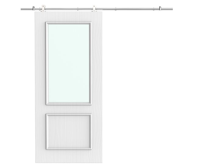 Kit Instalacion Puerta Corredera Acero Inoxidable HOMCOM 2 Plateado