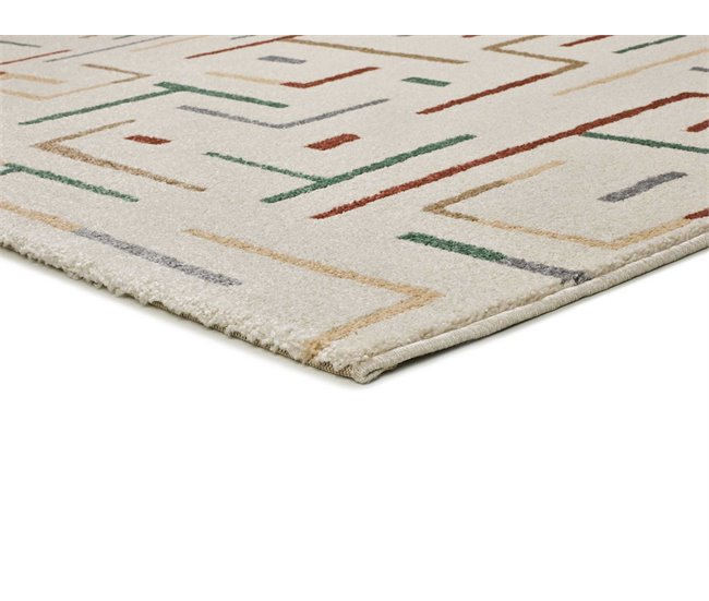 Alfombra de diseño geometrico BERUTI - ATTICGO 133x190 Beige