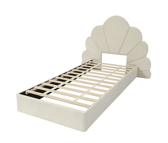 Cama infantil de terciopelo 137x205 Beige