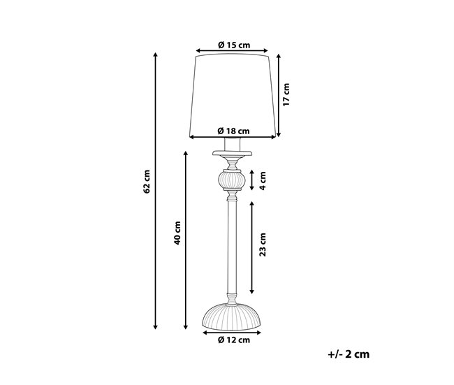 Beliani Lámpara de mesa KUBENA Blanco