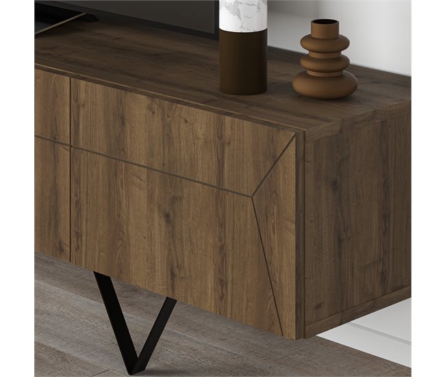 Mueble tv 3 puertas 160 cm GIACOMO Marron