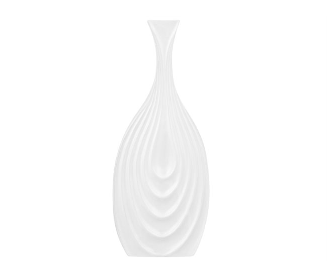 Beliani Jarrón decorativo THAPSUS Blanco