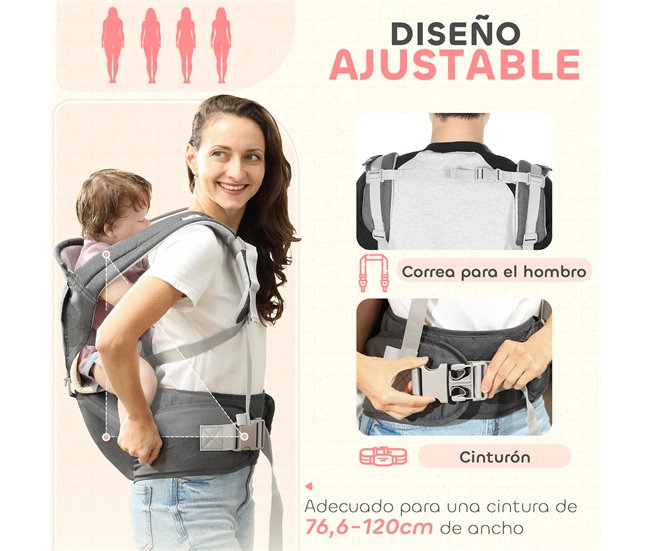 Portabebés 300D AIYAPLAY Gris