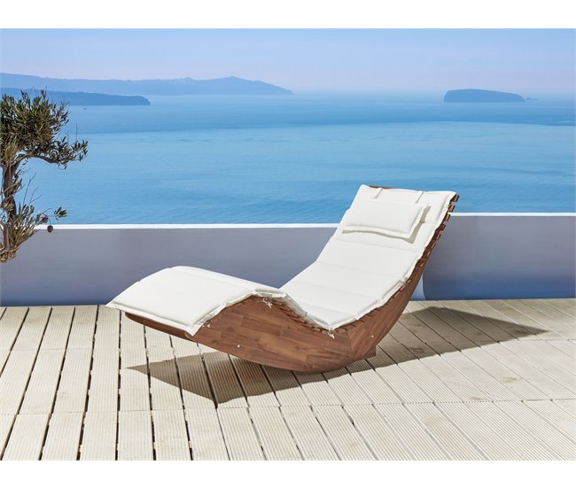 Beliani Cojines de asiento BRESCIA Blanco/ Beige