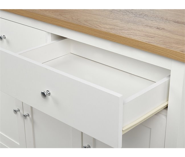 Beliani Aparador ATOCA Blanco/ Beige