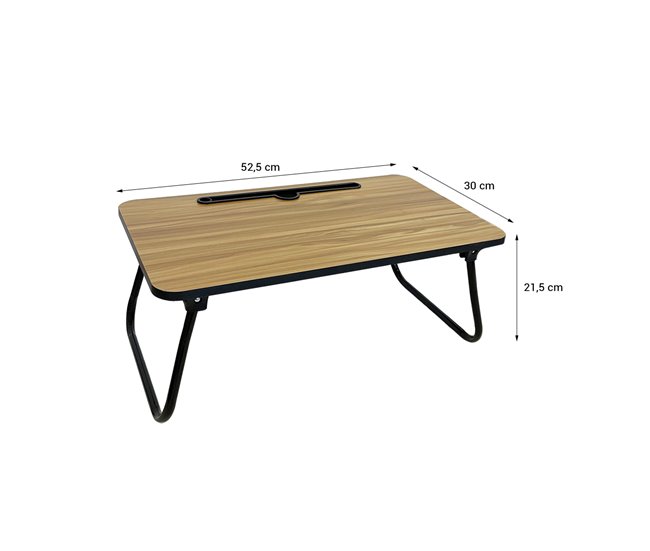 Acomoda Textil – Mesa Laptop Plegable de Madera Madera