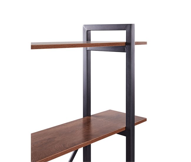 Estantería de 5 baldas LED de madera DARBY Marron