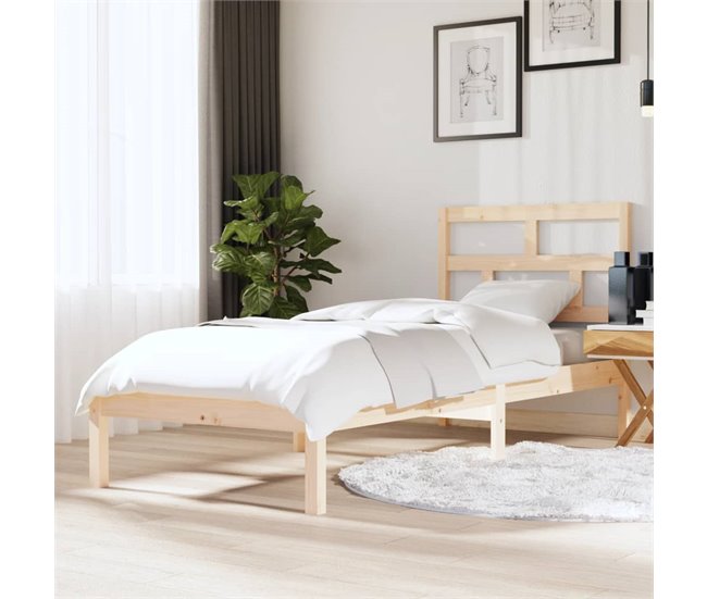 Estructura de cama 75x190 Natural