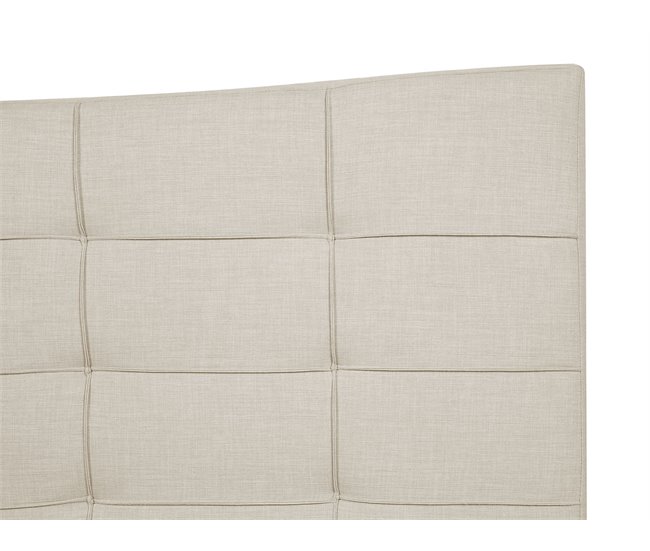 Beliani Cama con somier Poliéster LANNION 183x223 Beige