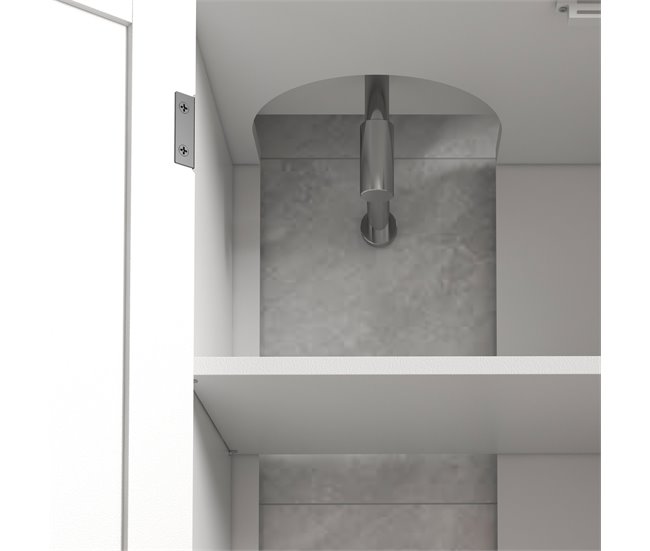 Armario de Baño MDF kleankin, hogar - baño Blanco