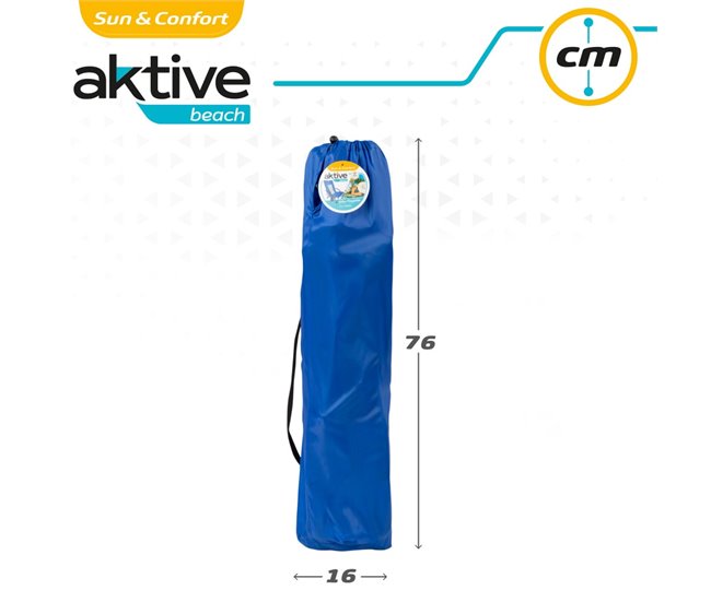 Silla plegable de tela para playa Aktive Azul