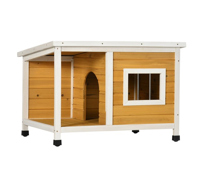 Casa para Perros Madera de Abeto PawHut Naranja