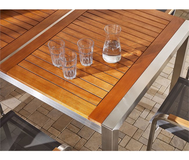 Beliani Conjunto de comedor GROSSETO Blanco